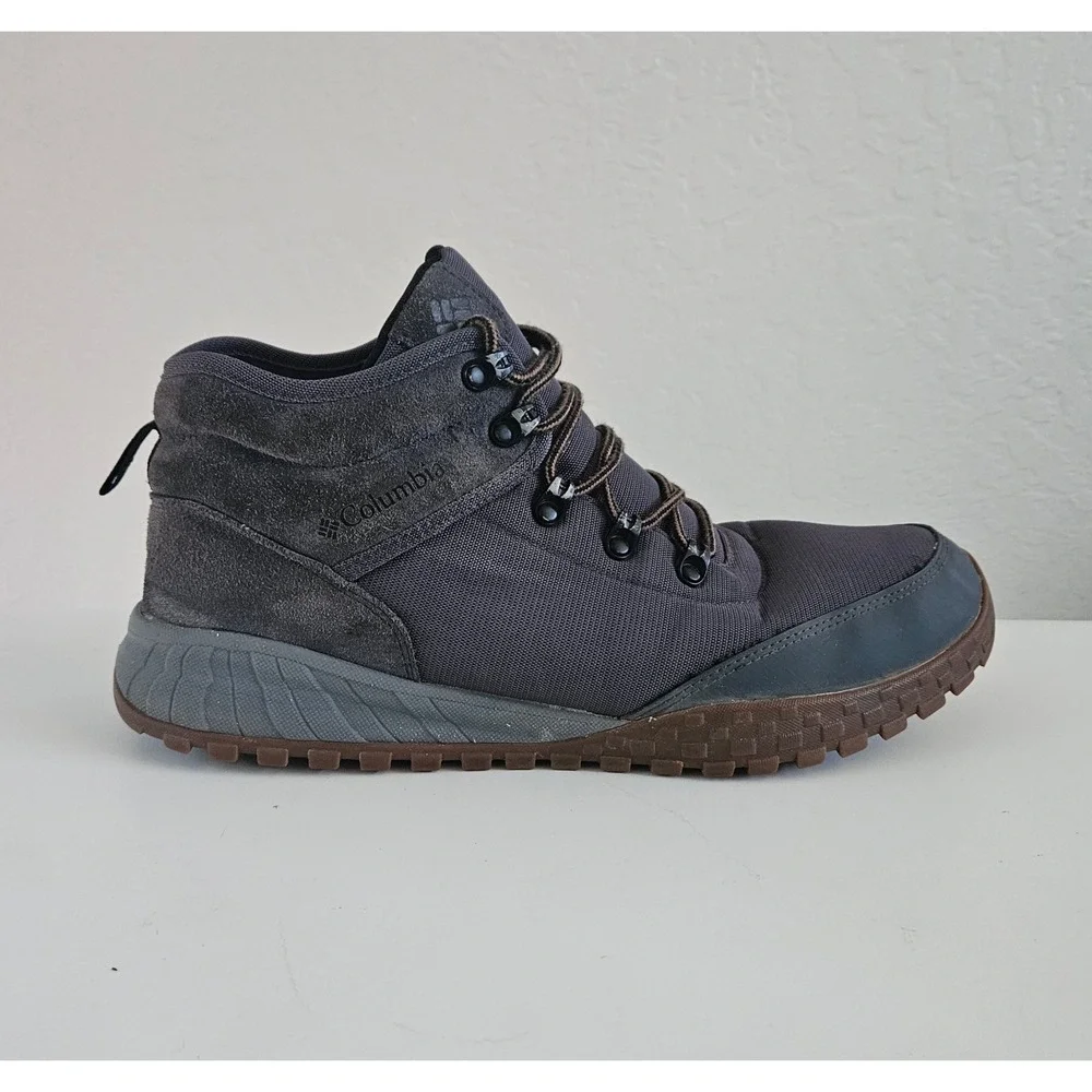 Columbia Fairbanks Mid Boots Men's 12 Blue Gray Hiking Waterproof Outdoors